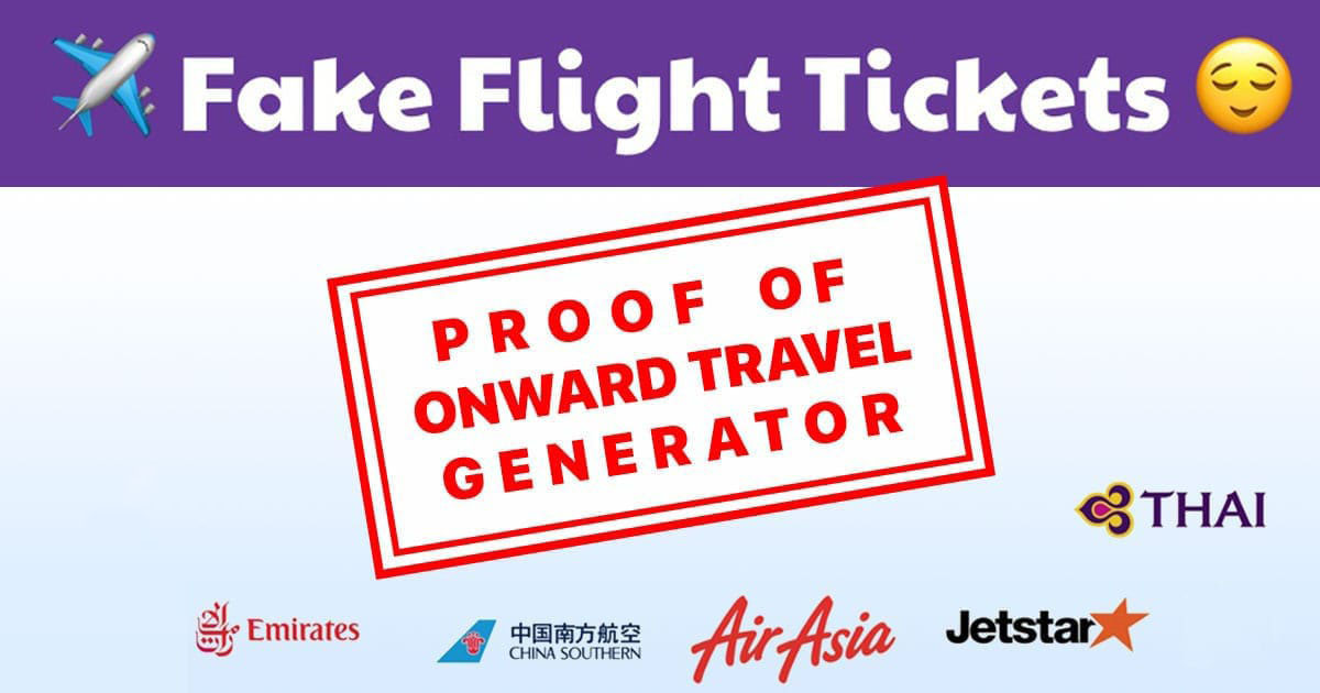 Fake Flight Tickets Generate Proof of Onward Travel